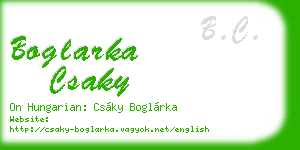 boglarka csaky business card