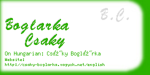 boglarka csaky business card